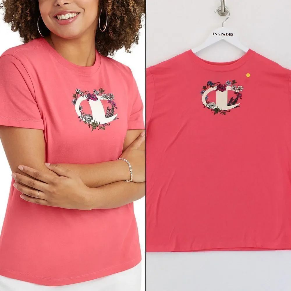 Champion Womens Graphic-Print Classic Pinky Peach